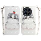 For Tecno Camon 30 Premier 5G 3D Colored Horizontal Flip Leather Phone Case(Cute Cat) - 1