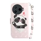 For Tecno Camon 30 Pro CL8 3D Colored Horizontal Flip Leather Phone Case(Heart Panda) - 3