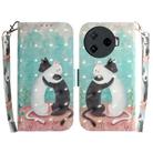 For Tecno Camon 30 Pro CL8 3D Colored Horizontal Flip Leather Phone Case(Black White Cat) - 1