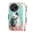 For Tecno Camon 30 Pro CL8 3D Colored Horizontal Flip Leather Phone Case(Black White Cat) - 3