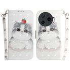 For Tecno Camon 30 Pro CL8 3D Colored Horizontal Flip Leather Phone Case(Cute Cat) - 1