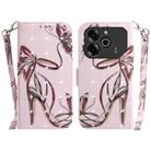 For Tecno Pova 6 / Pova 6 Pro 3D Colored Horizontal Flip Leather Phone Case(Butterfly High-heeled) - 1