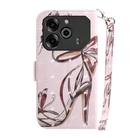 For Tecno Pova 6 / Pova 6 Pro 3D Colored Horizontal Flip Leather Phone Case(Butterfly High-heeled) - 3