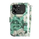 For Tecno Pova 6 / Pova 6 Pro 3D Colored Horizontal Flip Leather Phone Case(Watercolor Flower) - 3
