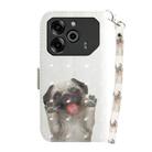 For Tecno Pova 6 / Pova 6 Pro 3D Colored Horizontal Flip Leather Phone Case(Pug) - 3