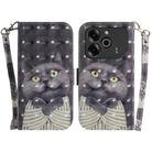 For Tecno Pova 6 / Pova 6 Pro 3D Colored Horizontal Flip Leather Phone Case(Hug Cat) - 1