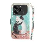 For Tecno Pova 6 / Pova 6 Pro 3D Colored Horizontal Flip Leather Phone Case(Black White Cat) - 3