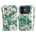 For Tecno Pova 6 Neo 3D Colored Horizontal Flip Leather Phone Case(Watercolor Flower) - 1