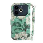 For Tecno Pova 6 Neo 3D Colored Horizontal Flip Leather Phone Case(Watercolor Flower) - 3