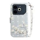 For Tecno Pova 6 Neo 3D Colored Horizontal Flip Leather Phone Case(Magnolia) - 3