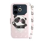 For Tecno Pova 6 Neo 3D Colored Horizontal Flip Leather Phone Case(Heart Panda) - 3
