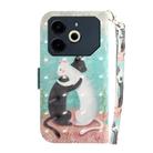 For Tecno Pova 6 Neo 3D Colored Horizontal Flip Leather Phone Case(Black White Cat) - 3
