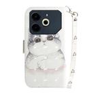 For Tecno Pova 6 Neo 3D Colored Horizontal Flip Leather Phone Case(Cute Cat) - 3
