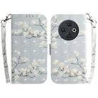 For Tecno Spark 30C 3D Colored Horizontal Flip Leather Phone Case(Magnolia) - 1
