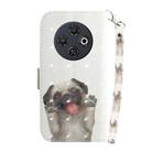 For Tecno Spark 30C 3D Colored Horizontal Flip Leather Phone Case(Pug) - 3