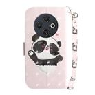 For Tecno Spark 30C 3D Colored Horizontal Flip Leather Phone Case(Heart Panda) - 3