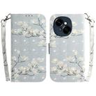 For Tecno Spark Go 1 / Pop 9 Pro 3D Colored Horizontal Flip Leather Phone Case(Magnolia) - 1