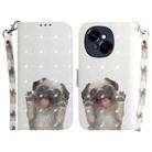 For Tecno Spark Go 1 / Pop 9 Pro 3D Colored Horizontal Flip Leather Phone Case(Pug) - 1