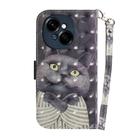 For Tecno Spark Go 1 / Pop 9 Pro 3D Colored Horizontal Flip Leather Phone Case(Hug Cat) - 3