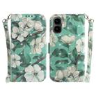 For Tecno Pop 10 / Spark Go 2 4G 3D Colored Horizontal Flip Leather Phone Case(Watercolor Flower) - 1