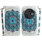For Tecno Pop 9 5G / Spark 30C 5G 3D Colored Horizontal Flip Leather Phone Case(Peacock Wreath) - 1