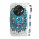 For Tecno Pop 9 5G / Spark 30C 5G 3D Colored Horizontal Flip Leather Phone Case(Peacock Wreath) - 3