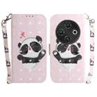 For Tecno Pop 9 5G / Spark 30C 5G 3D Colored Horizontal Flip Leather Phone Case(Heart Panda) - 1
