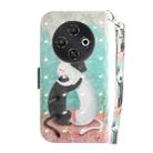 For Tecno Pop 9 5G / Spark 30C 5G 3D Colored Horizontal Flip Leather Phone Case(Black White Cat) - 3