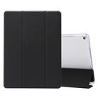 For iPad Air (2019)/Pro 10.5 (2017) 3-folding Electric Pressed Skin Texture Horizontal Flip Shockproof Transparent TPU + PU Leather Case with Holder & Pen Slot & Sleep / Wake-up Function(Black) - 1