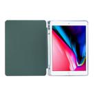 For iPad Air (2019)/Pro 10.5 (2017) 3-folding Electric Pressed Skin Texture Horizontal Flip Shockproof Transparent TPU + PU Leather Case with Holder & Pen Slot & Sleep / Wake-up Function(Deep Green) - 4