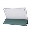 For iPad Air (2019)/Pro 10.5 (2017) 3-folding Electric Pressed Skin Texture Horizontal Flip Shockproof Transparent TPU + PU Leather Case with Holder & Pen Slot & Sleep / Wake-up Function(Deep Green) - 5