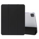 3-folding Electric Pressed Skin Texture Leather Smart Tablet Case For iPad Pro 11 2022/2021/2020(Black) - 1