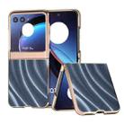 For Motorola Razr 40 Ultra Nano Electroplating Galactic Pattern Protective Phone Case(Blue) - 1