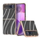 For Motorola Razr 40 Nano Electroplating Galactic Pattern Protective Phone Case(Grey) - 1