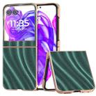 For Motorola Razr 50 Nano Electroplating Galactic Pattern Protective Phone Case(Green) - 1