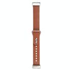 For Fitbit Charge 5 PU Leather Replacement Watch Band(Brown) - 1