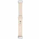 For Fitbit Charge 5 PU Leather Replacement Watch Band(Creamy White) - 1