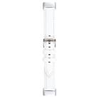 For Fitbit Charge 5 18mm Bamboo Joint Texture Genuine Leather Watch Band(White) - 1