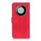 For Huawei Mate 60 KHAZNEH Retro Texture Horizontal Flip Leather Phone Case(Red) - 3