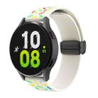 For Samsung Galaxy Watch 6 / 6 Classic Sports Rainbow Dots Magnetic Black Buckle Silicone Watch Band(Starlight Color) - 1