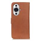 For Huawei nova 11 4G KHAZNEH Cowhide Texture Horizontal Flip Leather Phone Case(Brown) - 3