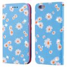 For iPhone 6 / 6s Glittering Daisy Magnetic Horizontal Flip Leather Case with Holder & Card Slots & Photo Frame(Blue) - 1
