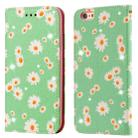 For iPhone 6 Plus Glittering Daisy Magnetic Horizontal Flip Leather Case with Holder & Card Slots & Photo Frame(Green) - 1