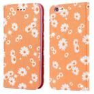 For iPhone 6 Plus Glittering Daisy Magnetic Horizontal Flip Leather Case with Holder & Card Slots & Photo Frame(Orange) - 1