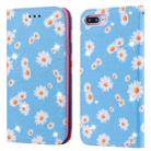 For iPhone 7 Plus / 8 Plus Glittering Daisy Magnetic Horizontal Flip Leather Case with Holder & Card Slots & Photo Frame(Blue) - 1