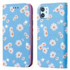 For iPhone 11 Glittering Daisy Magnetic Horizontal Flip Leather Case with Holder & Card Slots & Photo Frame(Blue) - 1