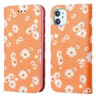 For iPhone 11 Glittering Daisy Magnetic Horizontal Flip Leather Case with Holder & Card Slots & Photo Frame(Orange) - 1