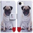 For iPhone SE 2024 Coloured Drawing Flip Leather Phone Case(Pug) - 1
