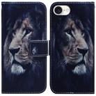 For iPhone SE 2024 Coloured Drawing Flip Leather Phone Case(Lion) - 1