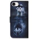 For iPhone SE 2024 Coloured Drawing Flip Leather Phone Case(Wolf and Dog) - 3